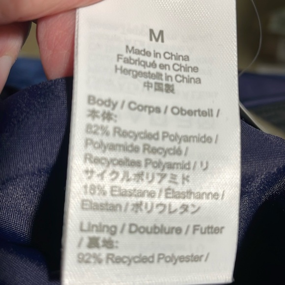 J Crew Bikini Swim Bottom Cheeky Curved Waist Navy Blue M (8-10) NWT Hi Cut Leg - Picture 4 of 7